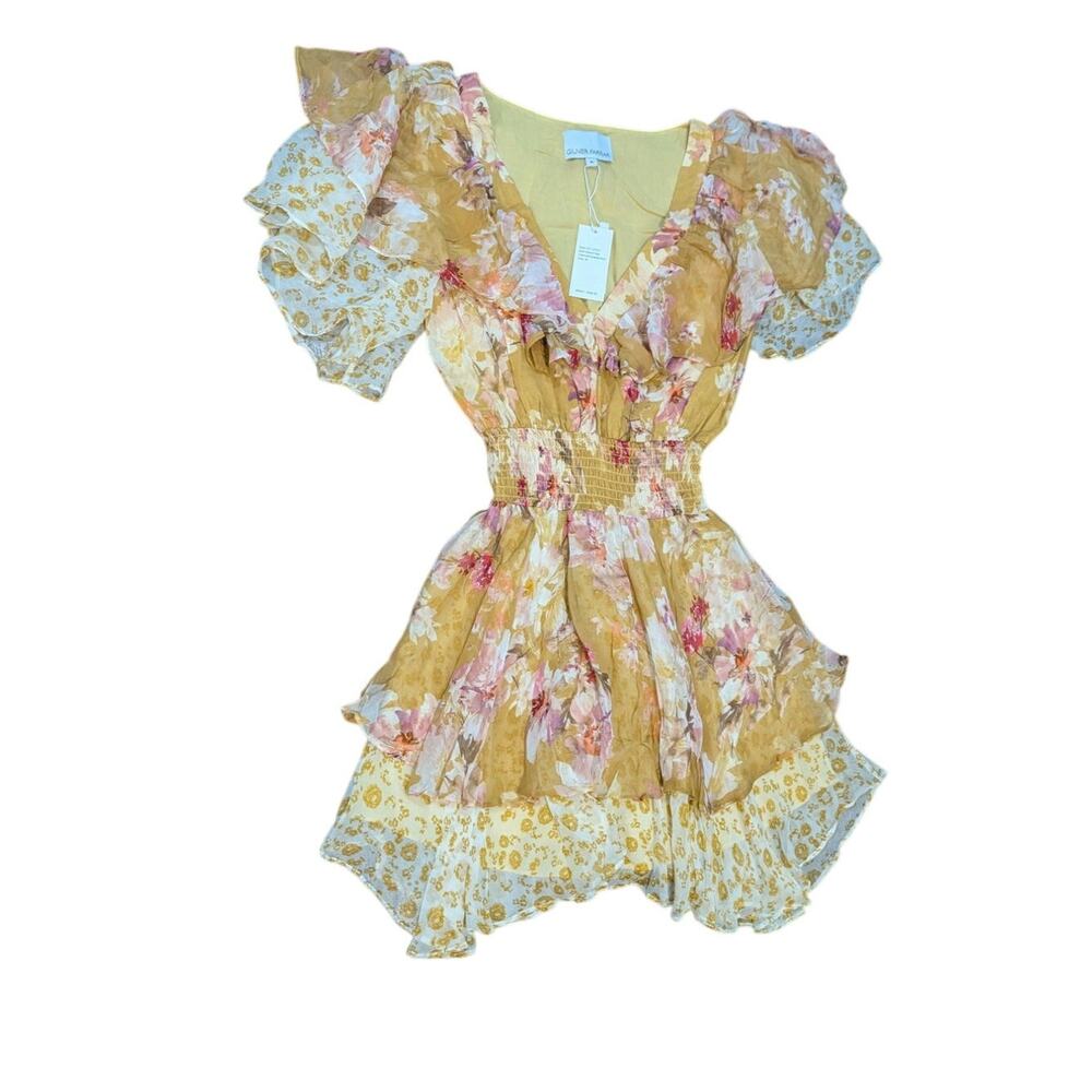 Gilner Farrar Soft Brushed Floral Finely Dress NWT